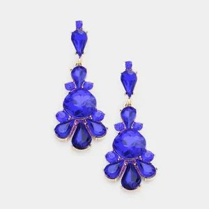 iLLASPARKZ Marquise Crystal Chandelier Evening Earrings