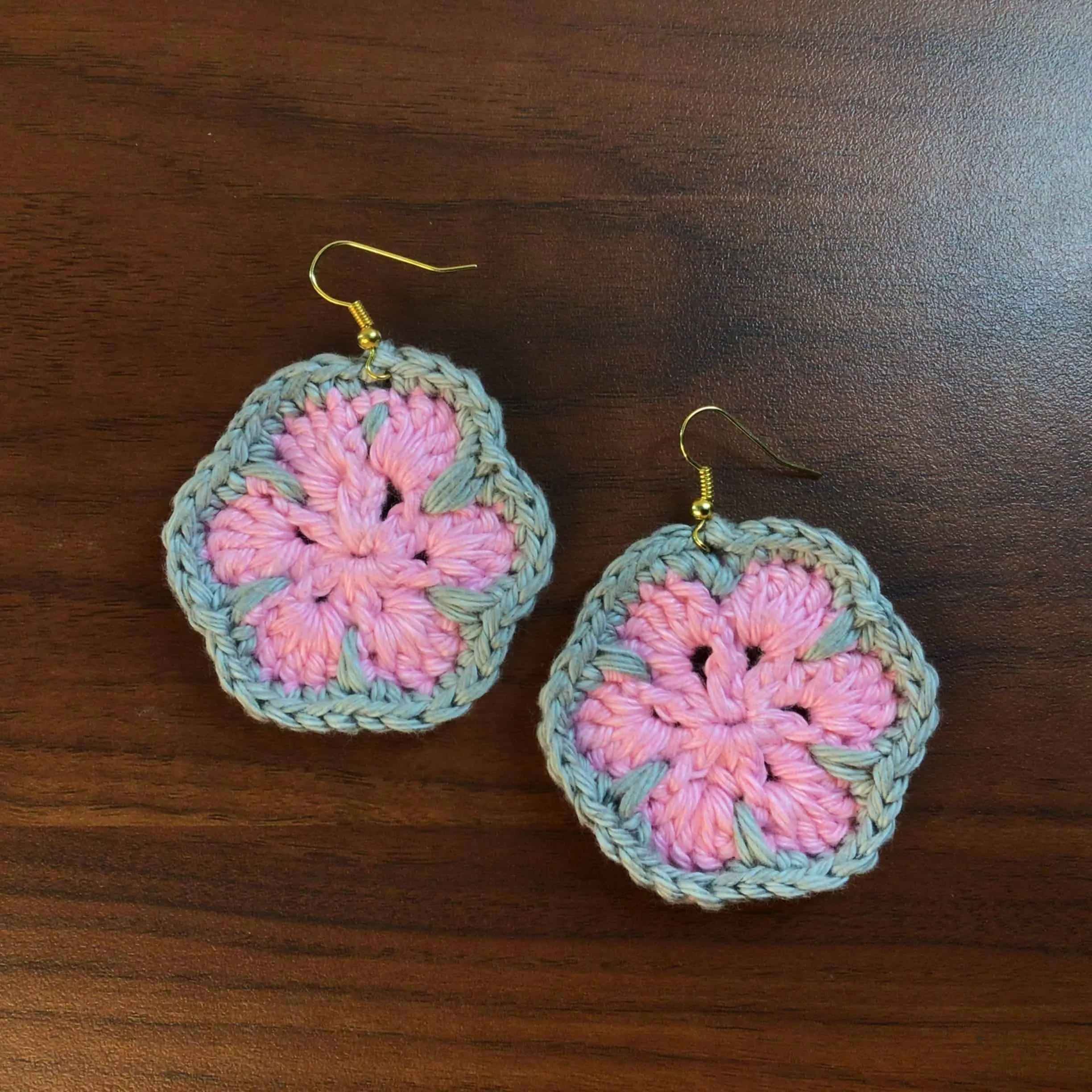 Indiva Handmade Crochet Green & Yellow Earrings