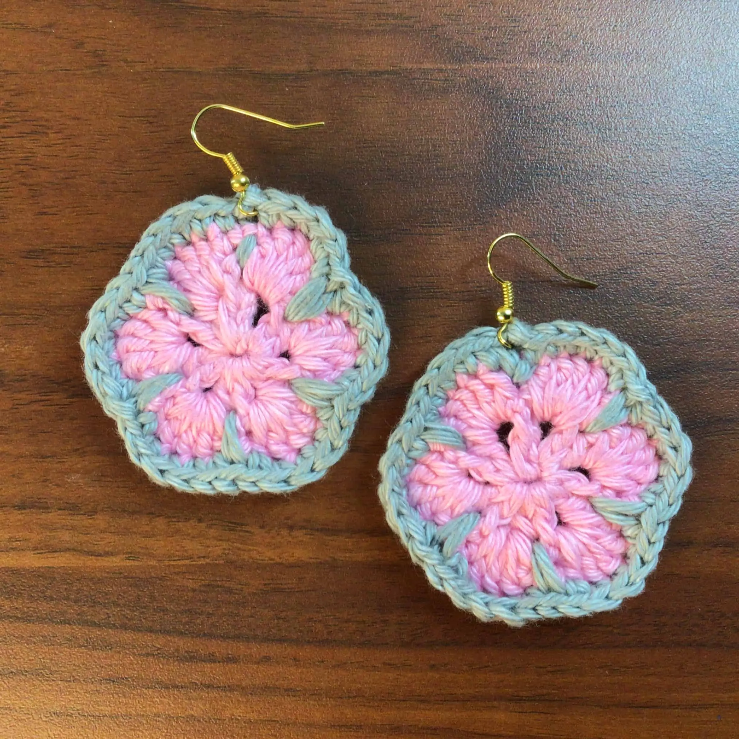 Indiva Handmade Crochet Green & Yellow Earrings