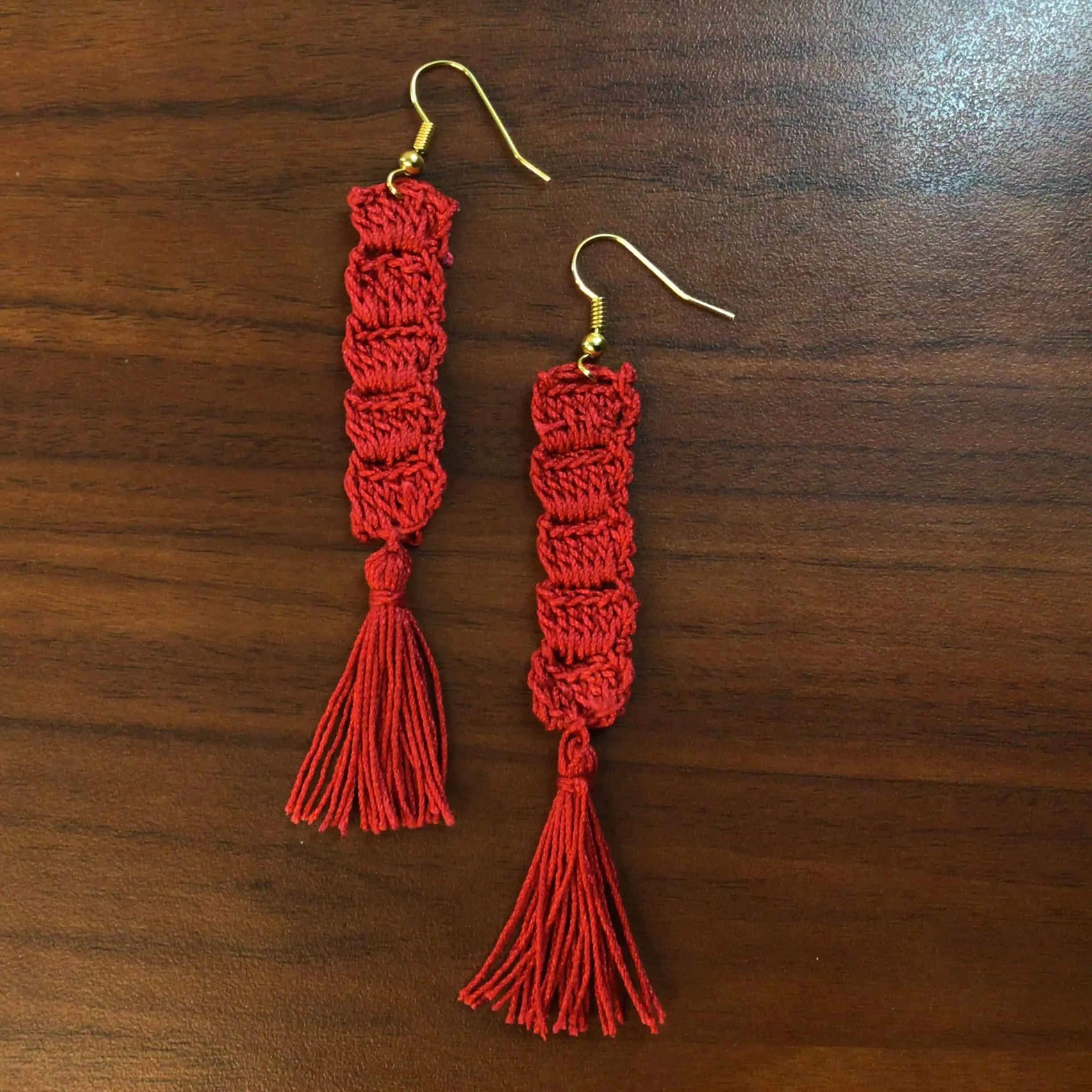 Indiva Handmade Crochet Green & Yellow Earrings