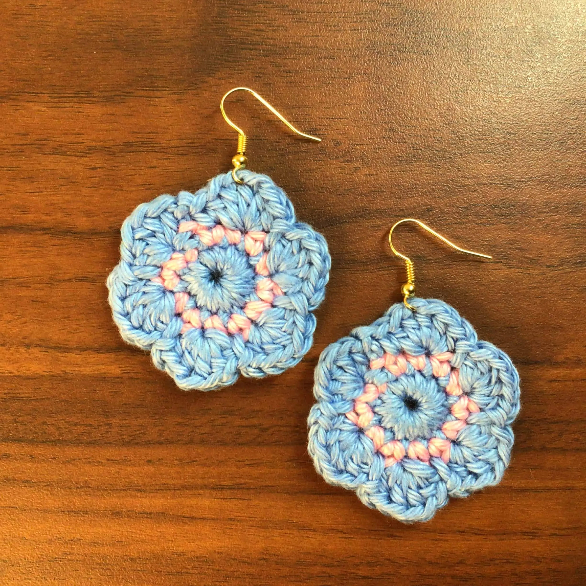 Indiva Handmade Crochet Green & Yellow Earrings