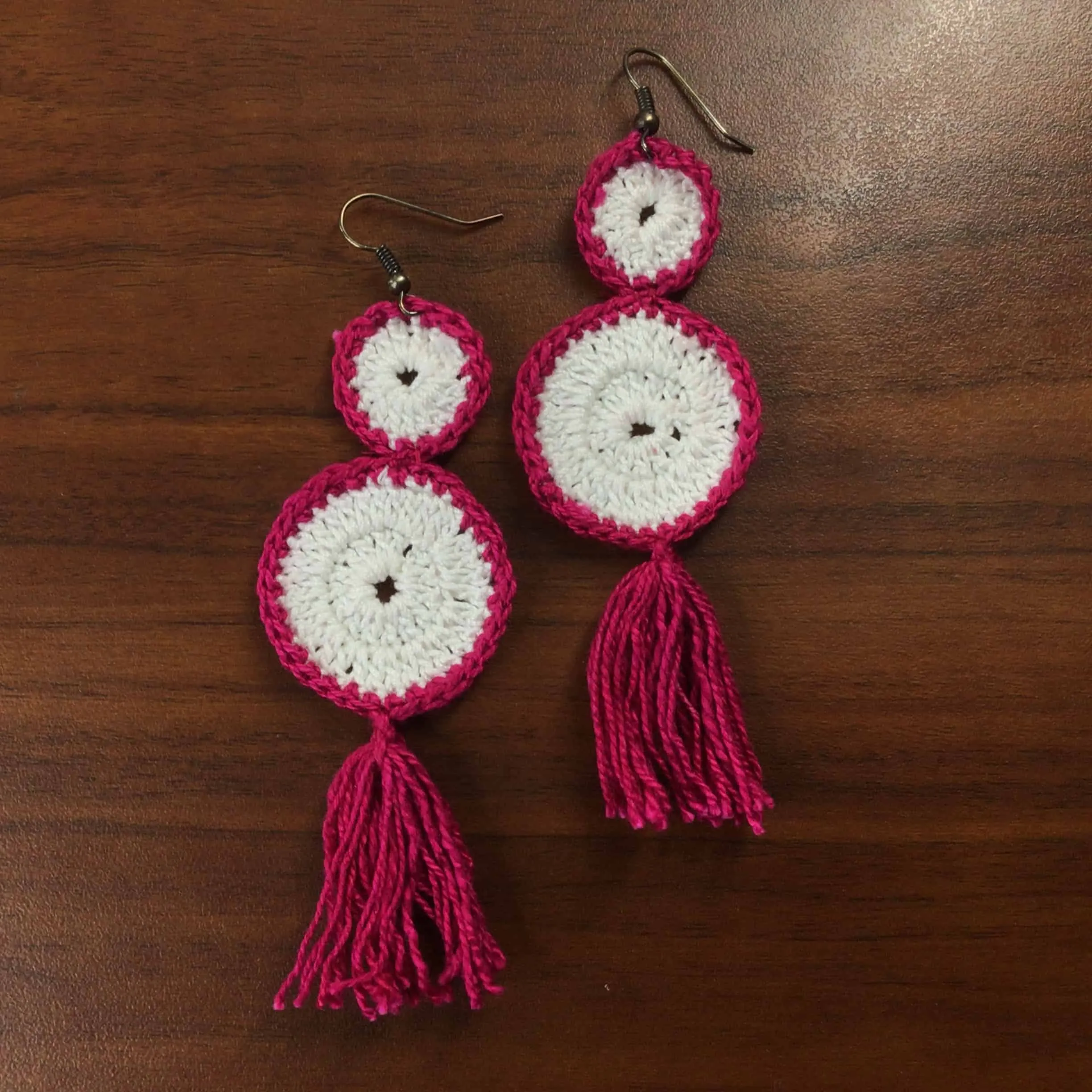 Indiva Handmade Crochet Green & Yellow Earrings