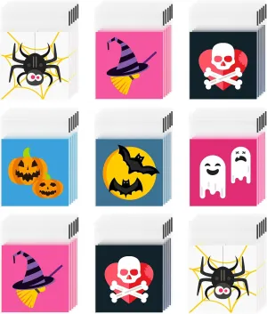 Joottuan 240 Pieces Halloween Treat Bag Self Adhesive Candy Cellophane Bags Plastic Cookie Goodie Bags for Kids Halloween Party Supplies