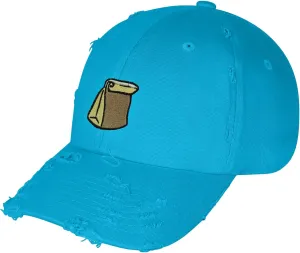 JPAK Paper Bag Vintage Dad Hat Frayed Embroidered Cap Grocery