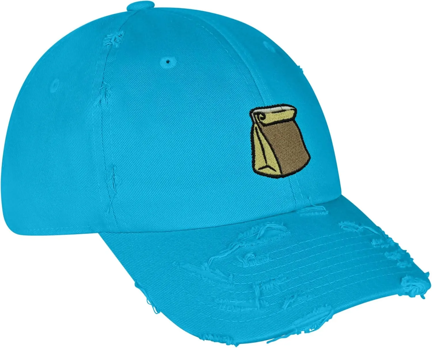 JPAK Paper Bag Vintage Dad Hat Frayed Embroidered Cap Grocery