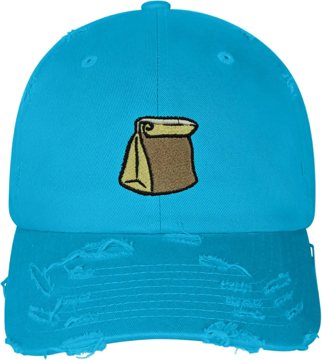 JPAK Paper Bag Vintage Dad Hat Frayed Embroidered Cap Grocery