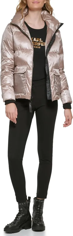 Karl Lagerfeld Paris Women's Full Length Puffer Jacket