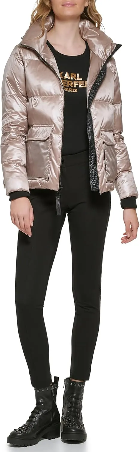 Karl Lagerfeld Paris Women's Full Length Puffer Jacket