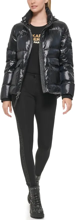 Karl Lagerfeld Paris Women's Full Length Puffer Jacket