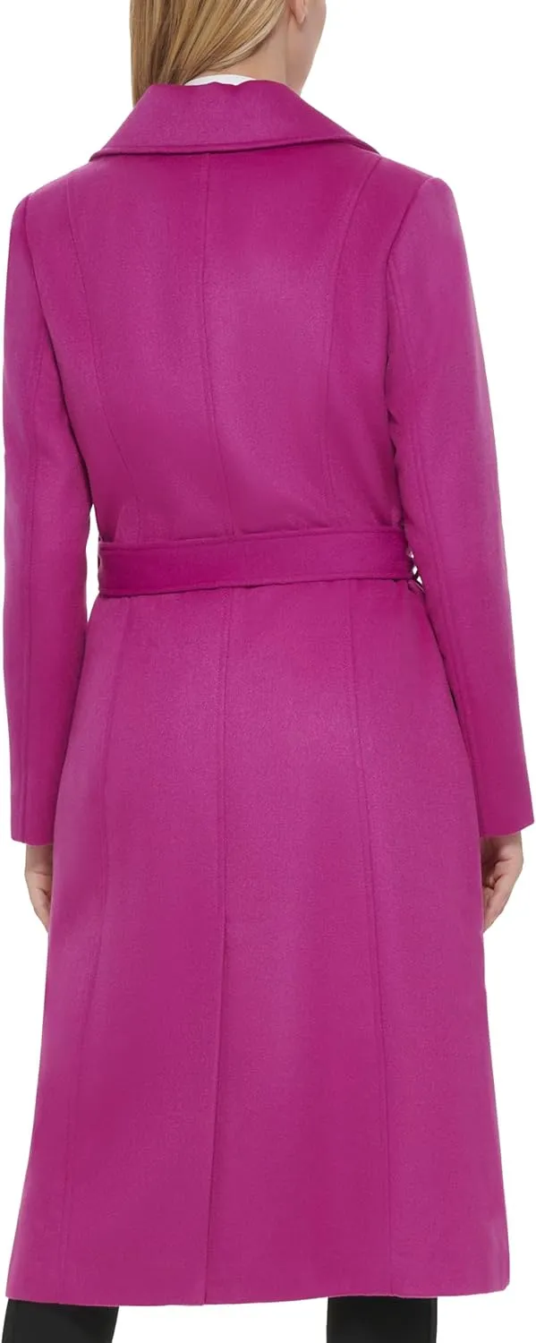 Karl Lagerfeld Paris Women's Luxe Twill Classic Belted Maxi