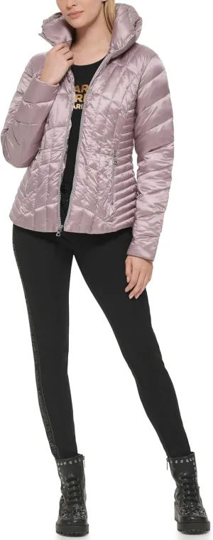 Karl Lagerfeld Paris Women's Short Puffer