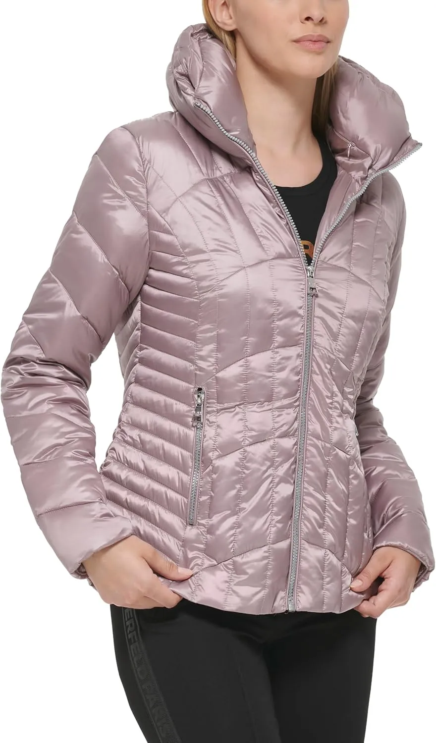 Karl Lagerfeld Paris Women's Short Puffer