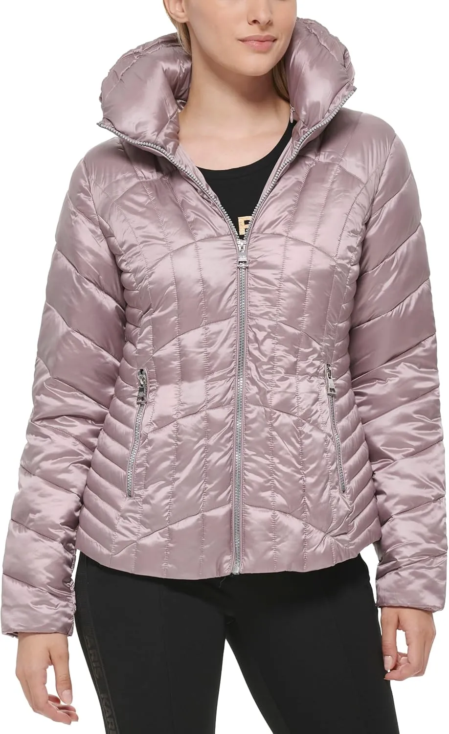 Karl Lagerfeld Paris Women's Short Puffer