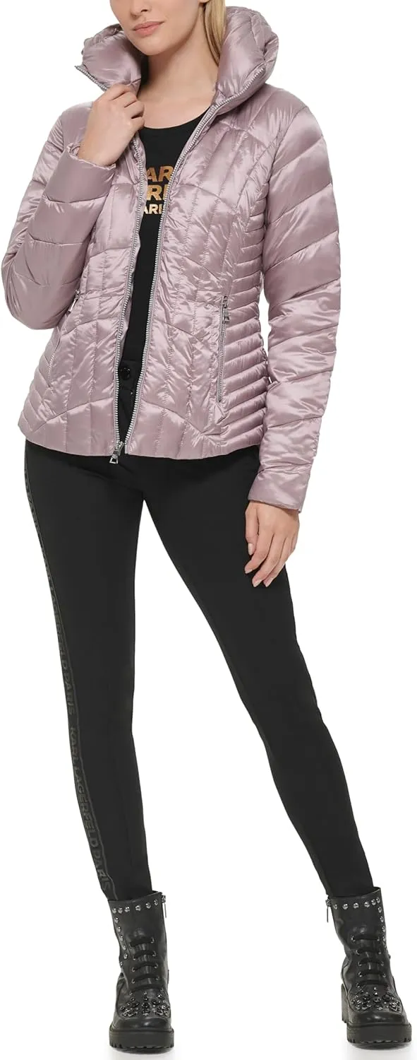 Karl Lagerfeld Paris Women's Short Puffer