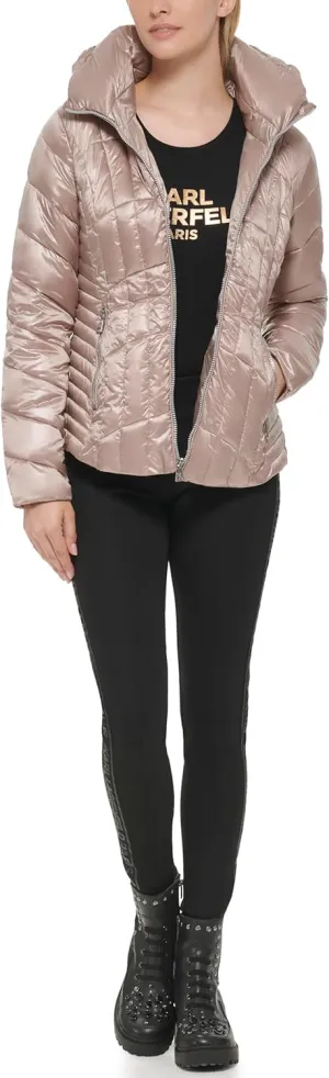 Karl Lagerfeld Paris Women's Short Puffer