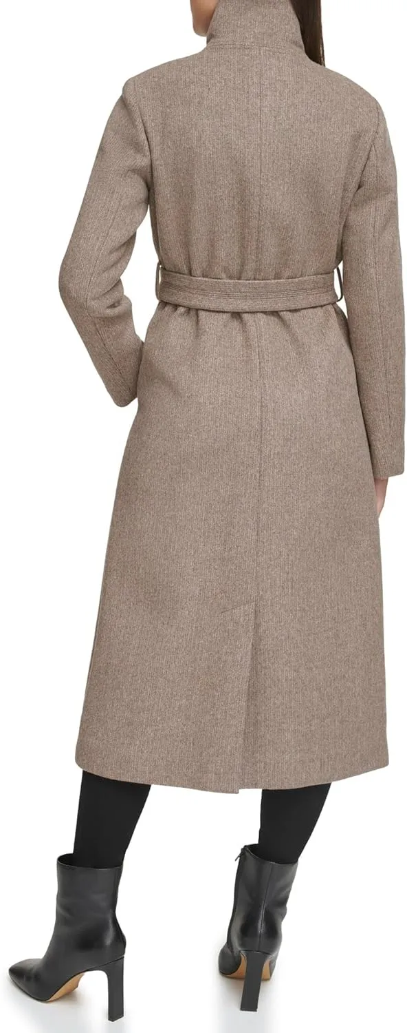 Kenneth Cole Women's Belted Wool Blend Trench Coat