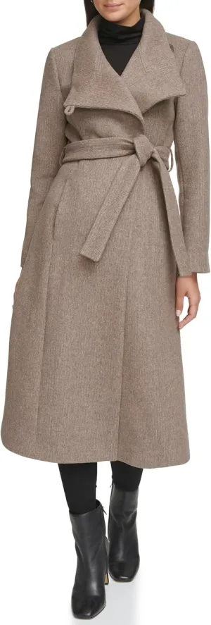 Kenneth Cole Women's Belted Wool Blend Trench Coat