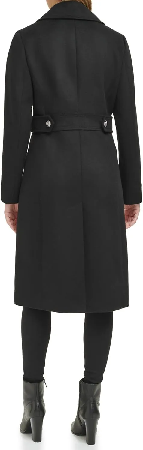 Kenneth Cole Women's Military Wool Blend Overcoat
