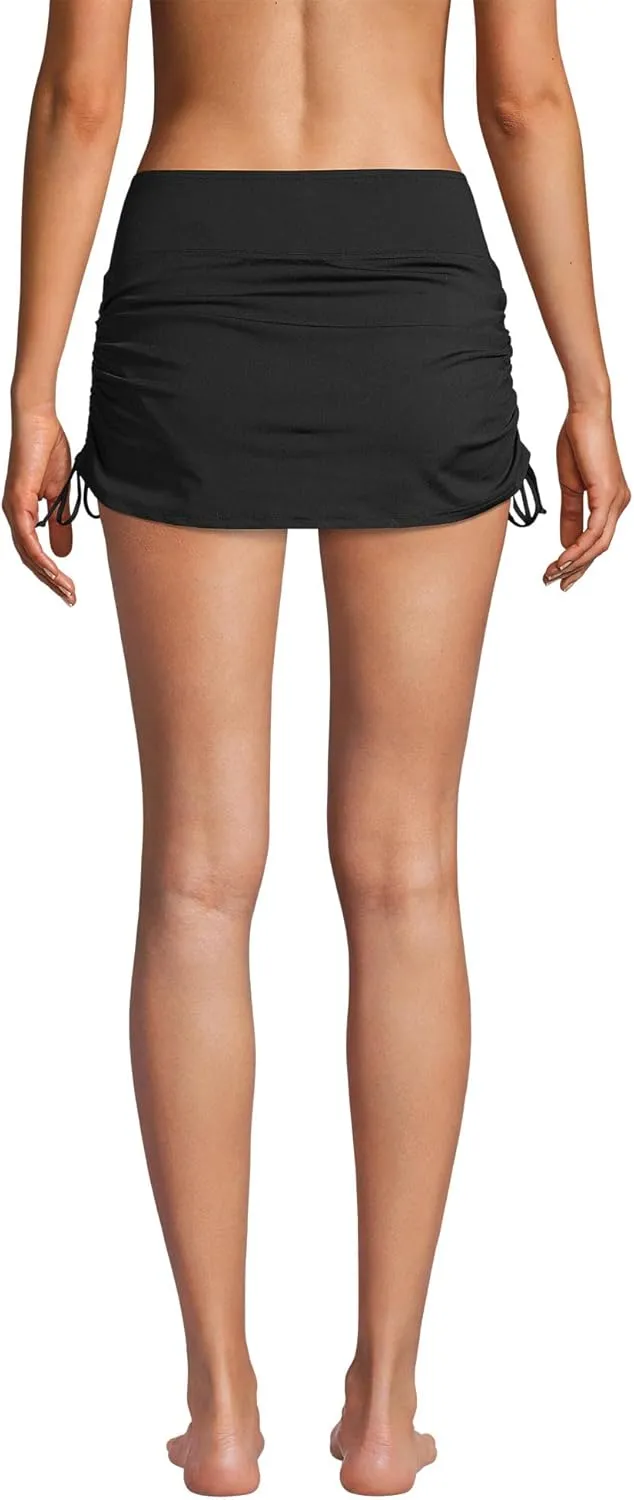 Lands' End Women's Plus Size Adjustable Swim Skirt