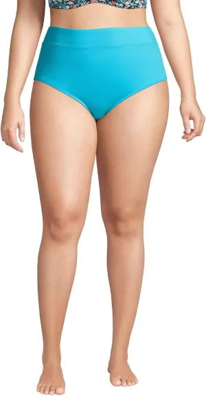Lands' End Women's Tummy Control High Waisted Bikini Bottoms