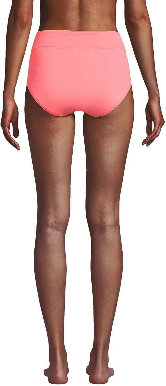 Lands' End Women's Tummy Control High Waisted Bikini Bottoms