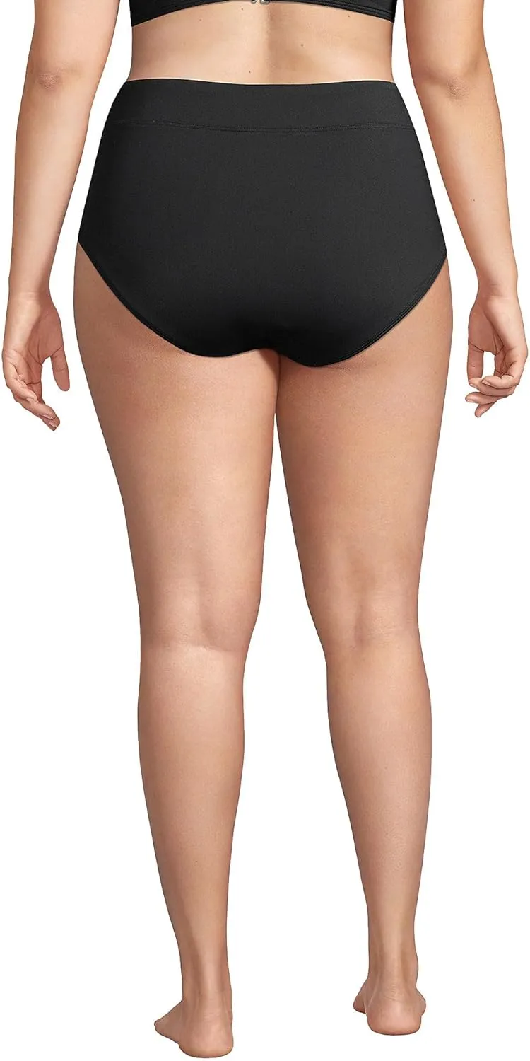 Lands' End Women's Tummy Control High Waisted Bikini Bottoms