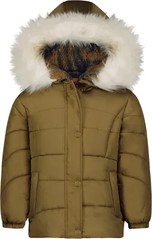 LONDON FOG Baby Girl's Hooded Puffer Winter Jacket