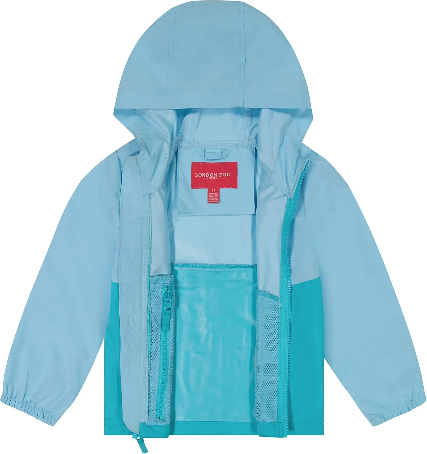LONDON FOG Girls' Lightweight Water-Resistant Windbreaker