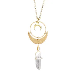 Lunar Crystal Quartz Point Necklace
