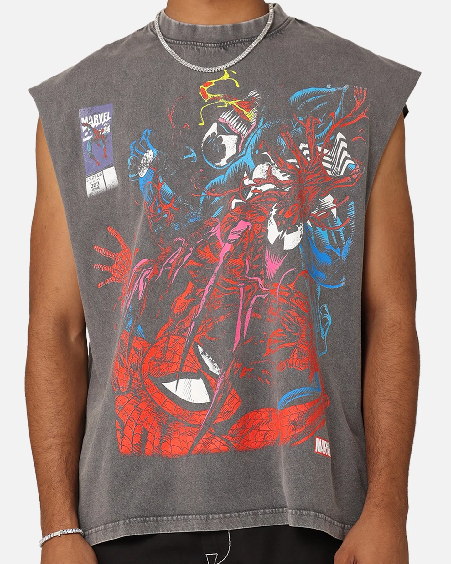 Marvel Spider-Man Maximum Carnage Muscle T-Shirt Charcoal