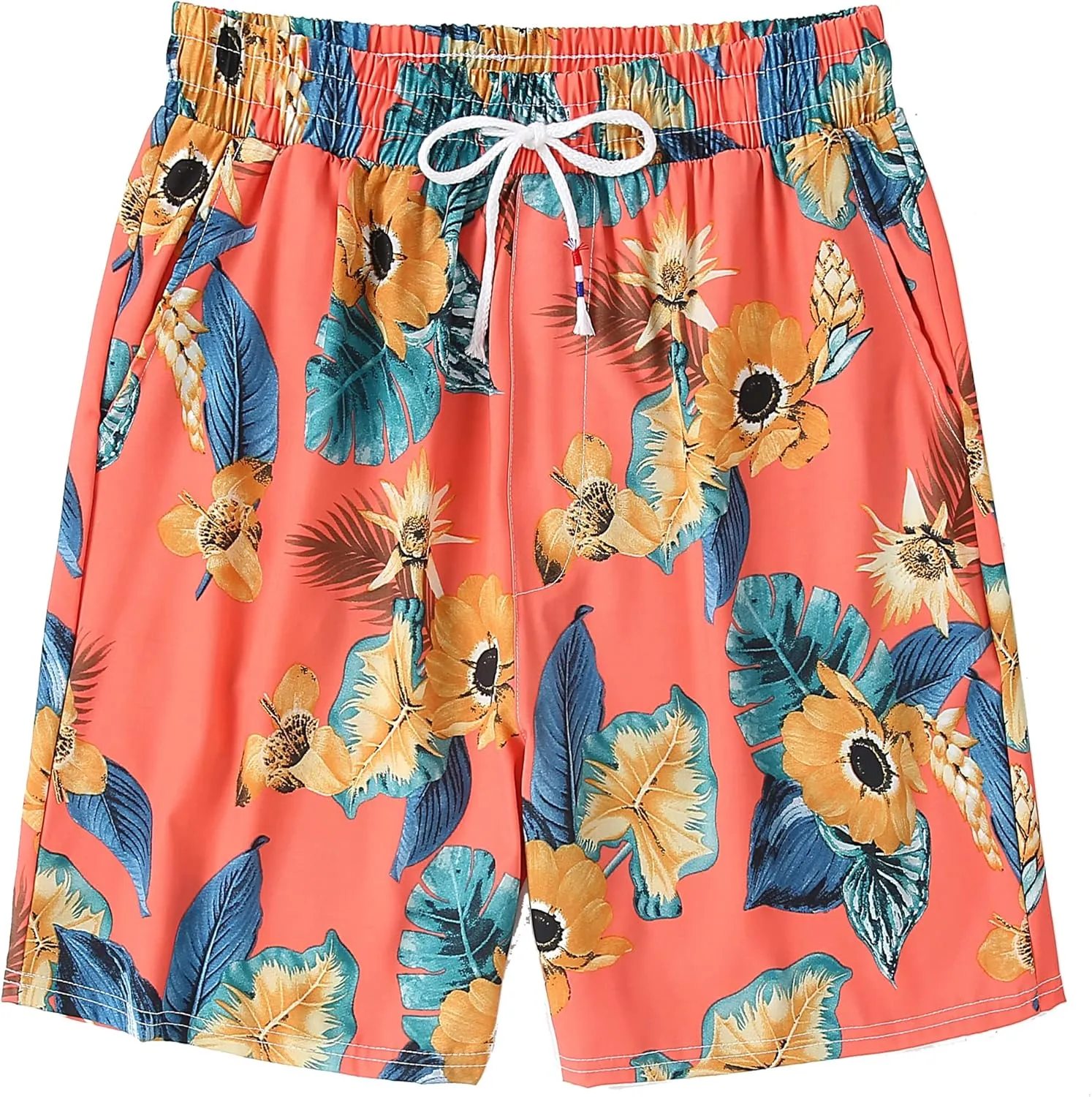 MCEDAR Men's Hawaiian Shirt and Short 2 Piece Vacation Outfits Sets Casual Button Down Beach Floral Suits with Bucket Hats