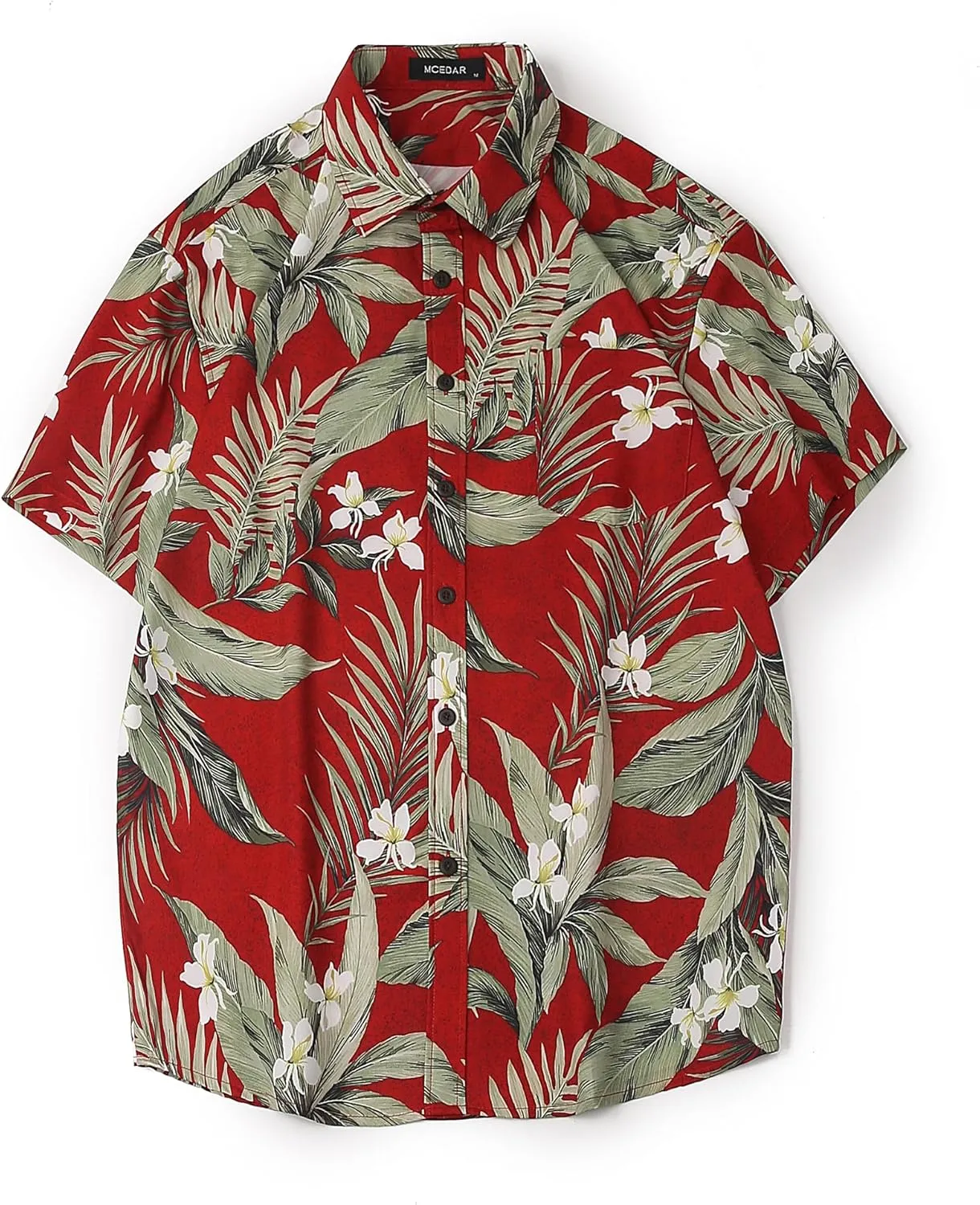 MCEDAR Men's Hawaiian Shirt and Short 2 Piece Vacation Outfits Sets Casual Button Down Beach Floral Suits with Bucket Hats
