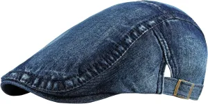 meioro Women Denim Newsboy Cap Cotton Flat Cap Ivy Gatsby Driving Hunting Gatsby Cabbie Hats for Men