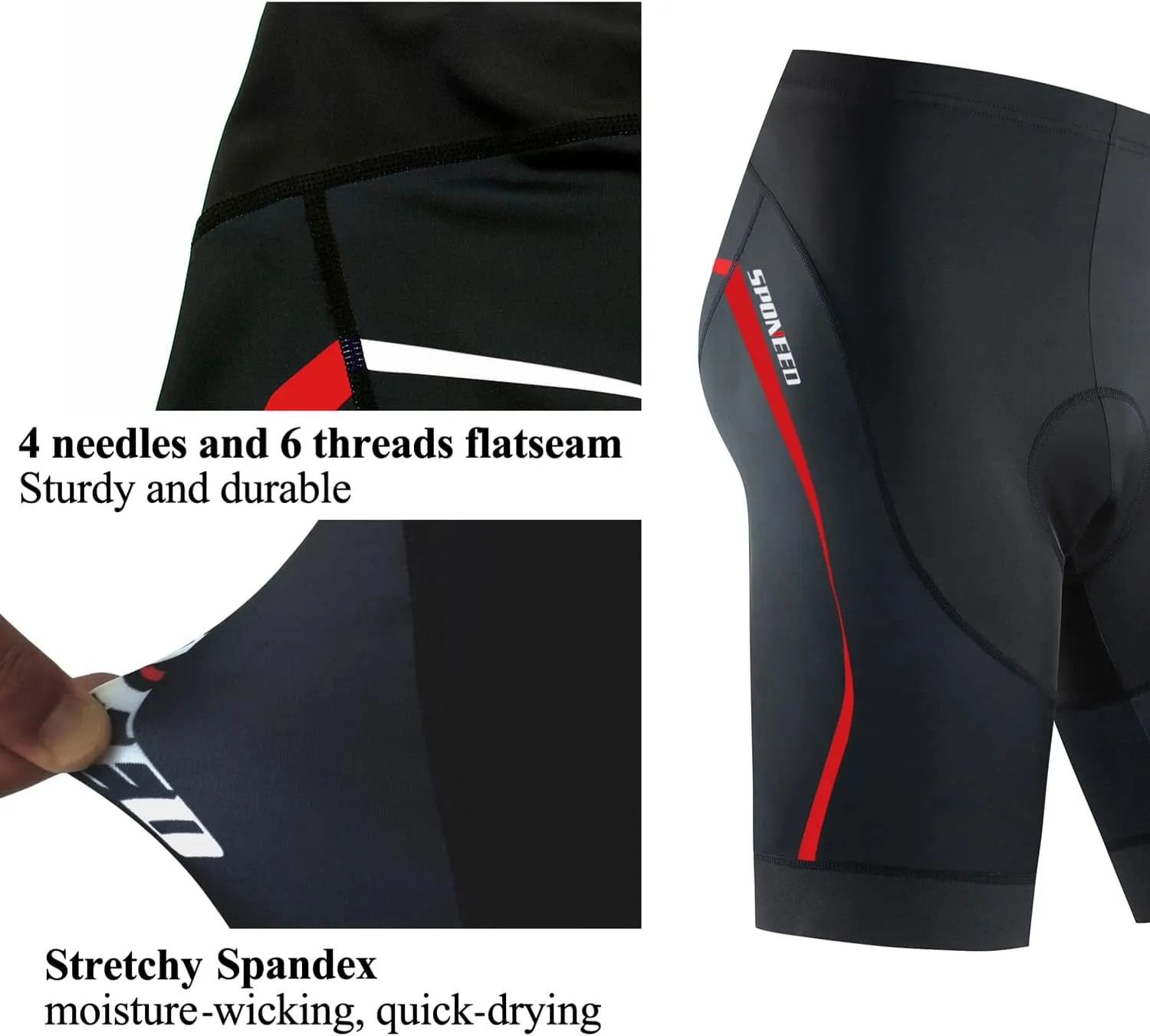 Men's Cycling Shorts Padded Biking Bottoms Team Bike Sportwear
