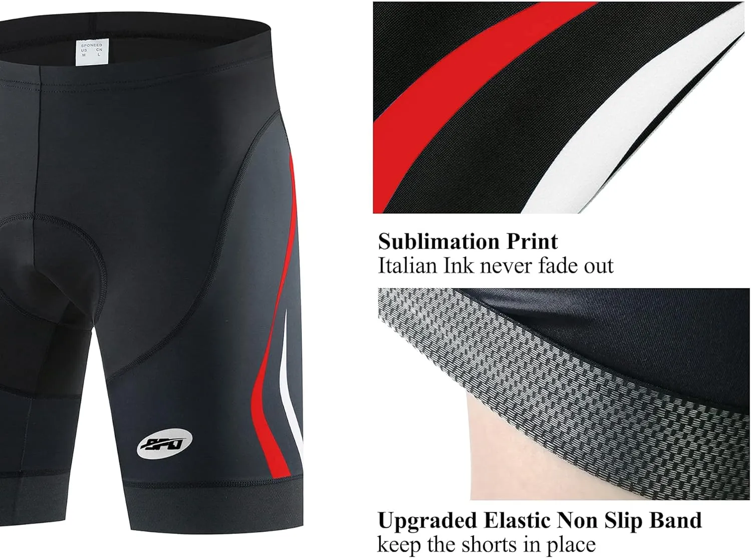 Men's Cycling Shorts Padded Biking Bottoms Team Bike Sportwear