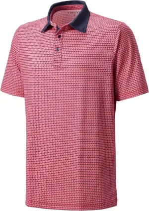 Men's Golf Polo Shirts Dry Fit Short Sleeve Print Performance Collared Polo Shirts