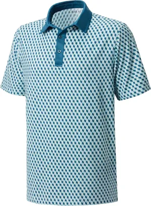 Men's Golf Polo Shirts Dry Fit Short Sleeve Print Performance Collared Polo Shirts