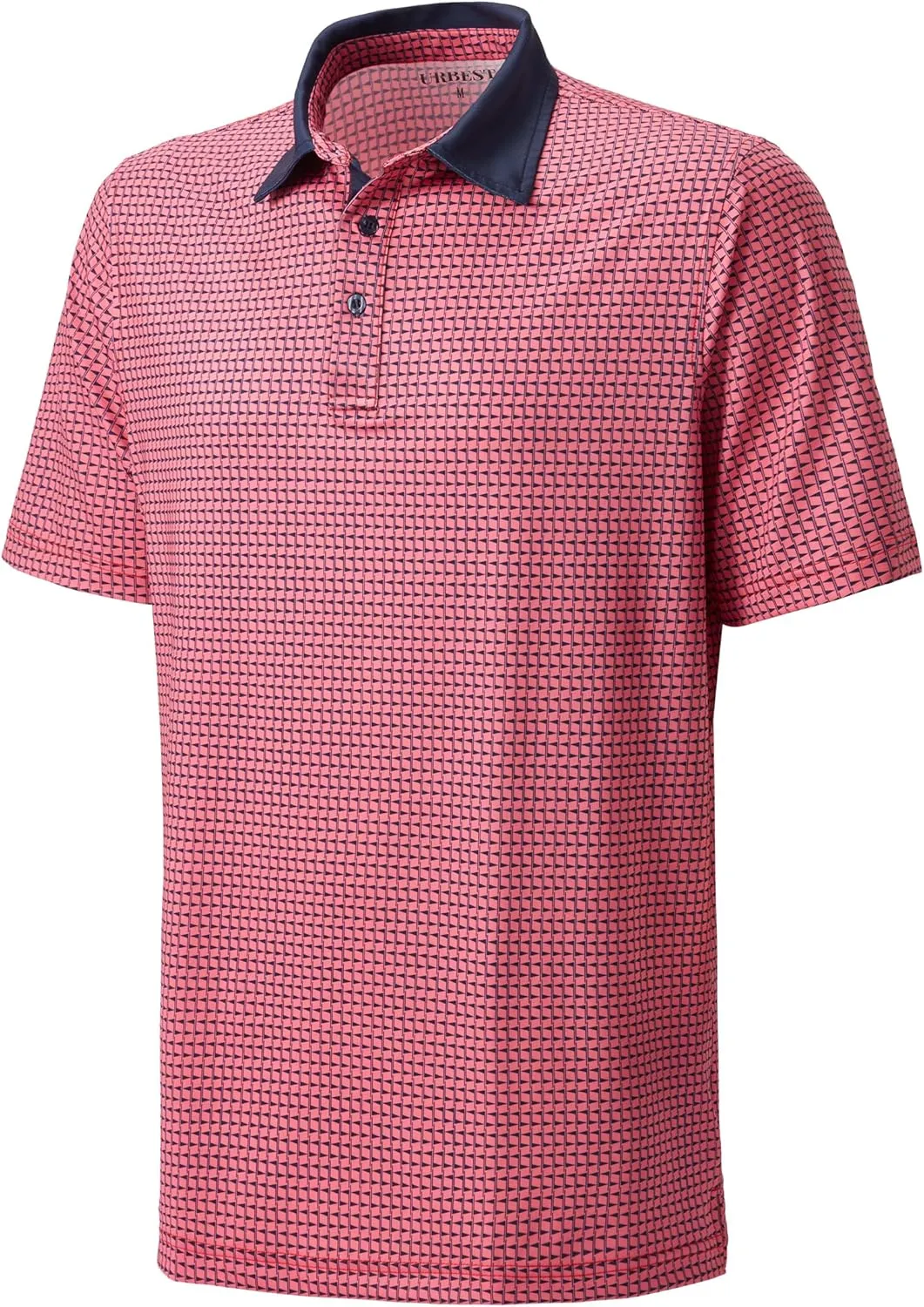 Men's Golf Polo Shirts Dry Fit Short Sleeve Print Performance Collared Polo Shirts