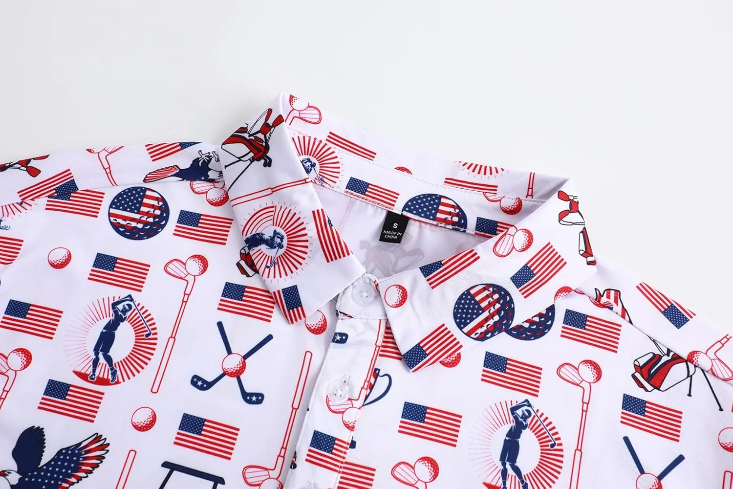 Men's Golf Polo Shirts Funny Golf Shirts for Men Performance Moisture Wicking Quick Dry Athletic Short Sleeve Shirts