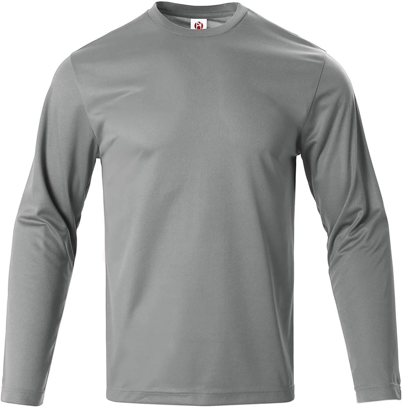 Mens Long Sleeve Shirts Casual Quick Dry Crew Neck Work Shirts Athletic Cycling Hiking T-Shirts 5 Pack