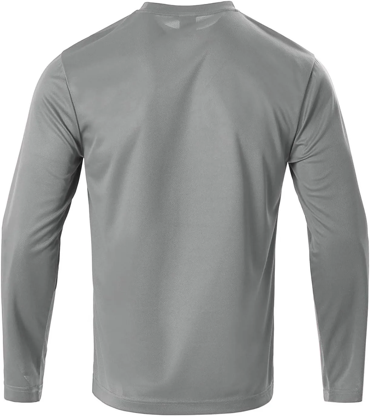 Mens Long Sleeve Shirts Casual Quick Dry Crew Neck Work Shirts Athletic Cycling Hiking T-Shirts 5 Pack