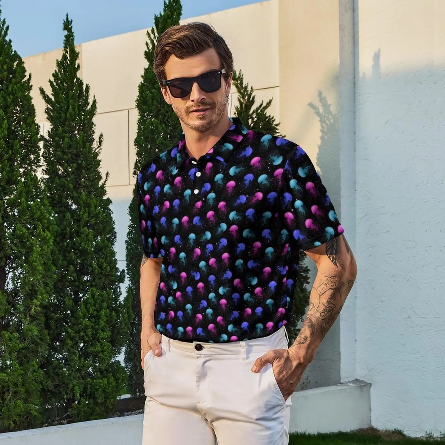 Men's Polo Shirts Golf Shirts for Men Quick-Dry Moisture Wicking Polo Shirt Short Sleeve Polo Shirts
