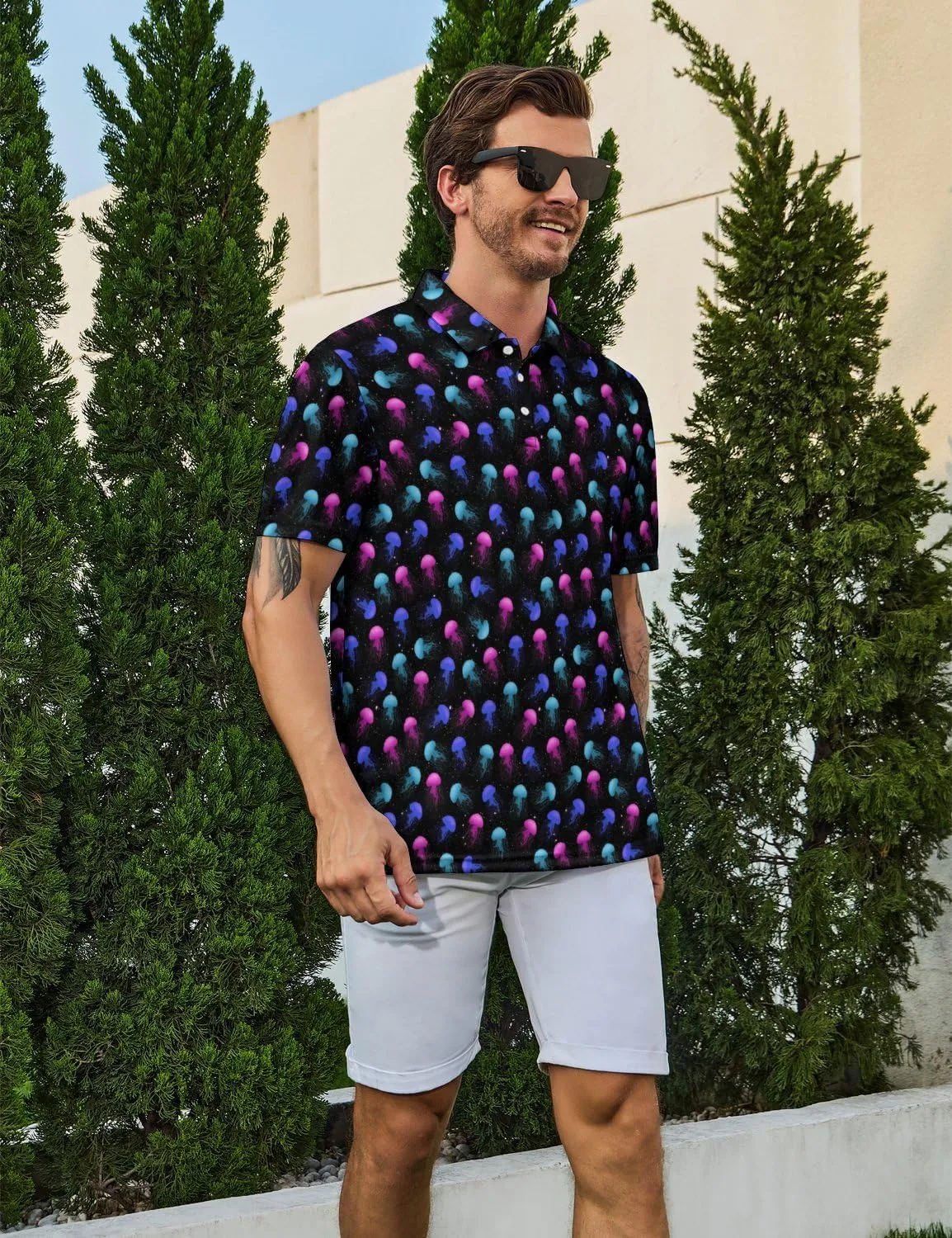 Men's Polo Shirts Golf Shirts for Men Quick-Dry Moisture Wicking Polo Shirt Short Sleeve Polo Shirts