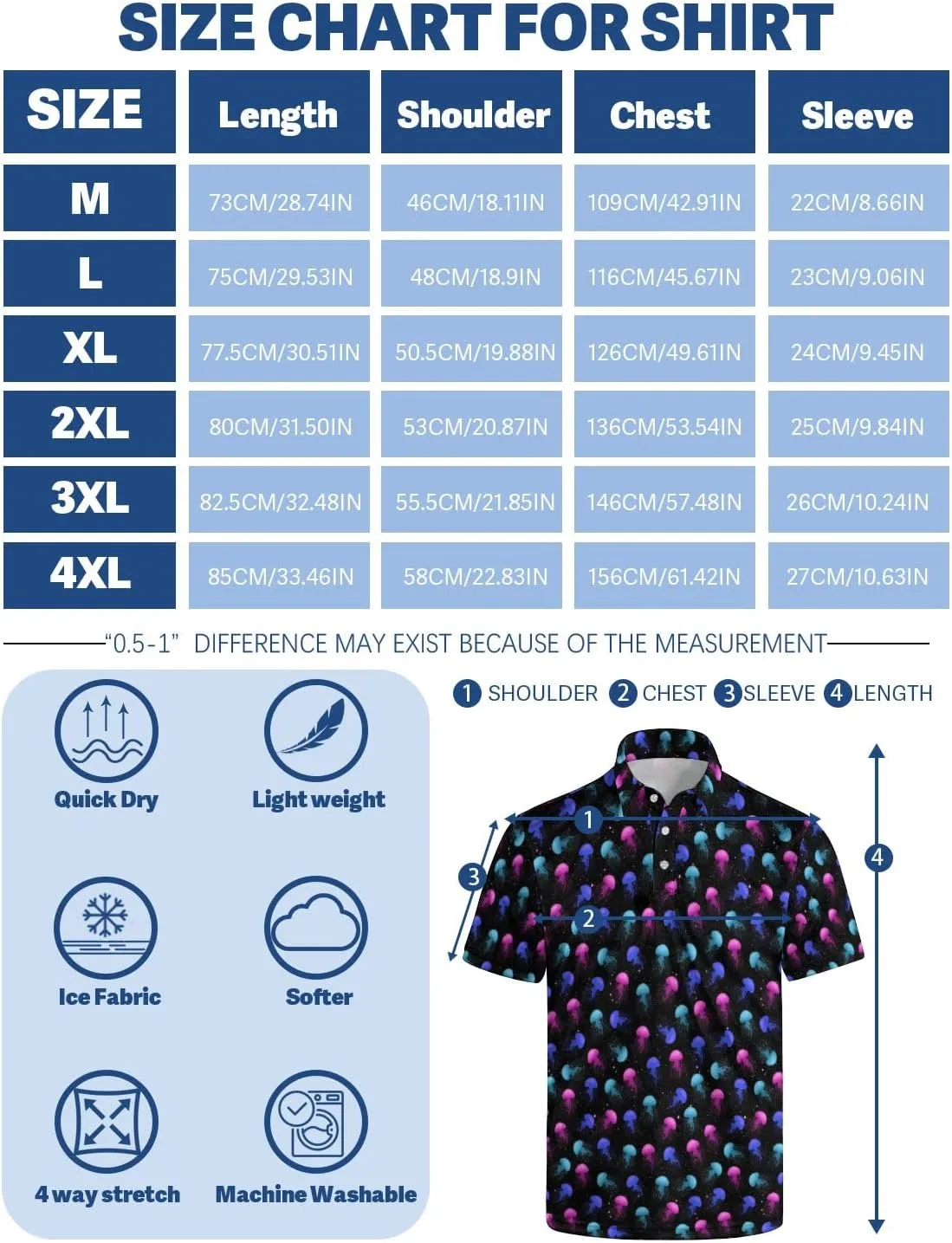 Men's Polo Shirts Golf Shirts for Men Quick-Dry Moisture Wicking Polo Shirt Short Sleeve Polo Shirts