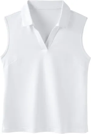 MERIABNY Girls Golf Polo Shirts Sleeveless V Neck Shirts for 5-12 Years