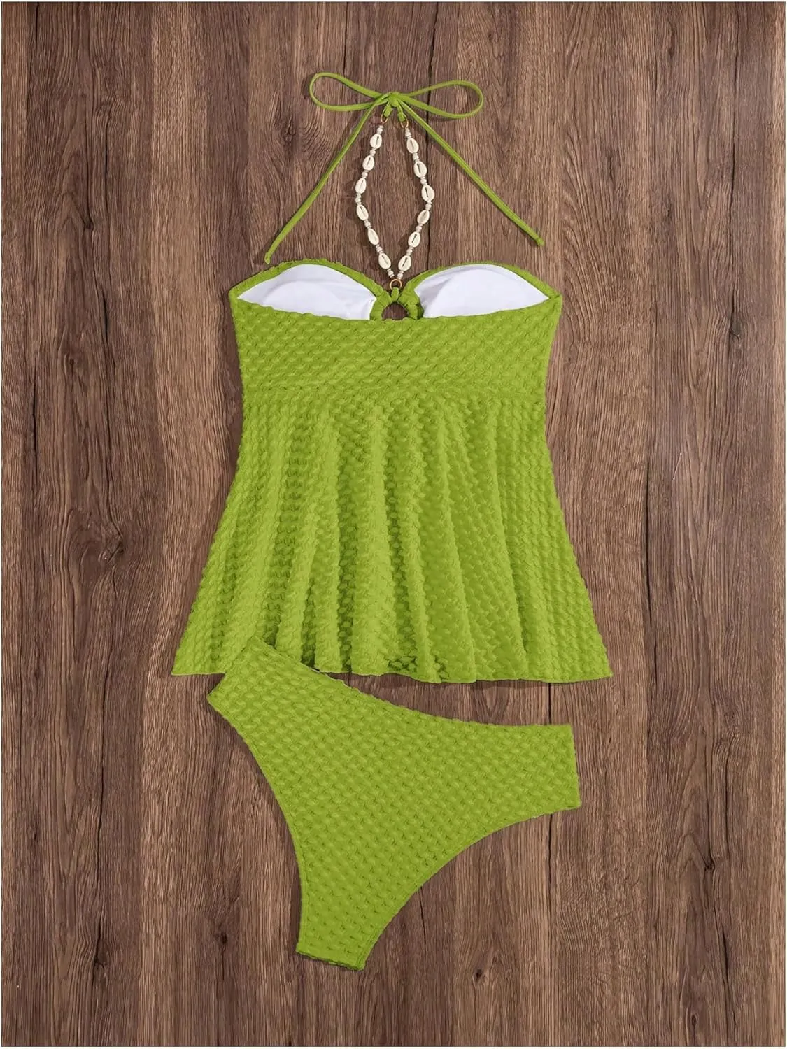 Milumia Women's Tankini Sets Two Piece Halter Cut Out Bathing Suits Tummy Control Swimsuit Flowy Swimwear