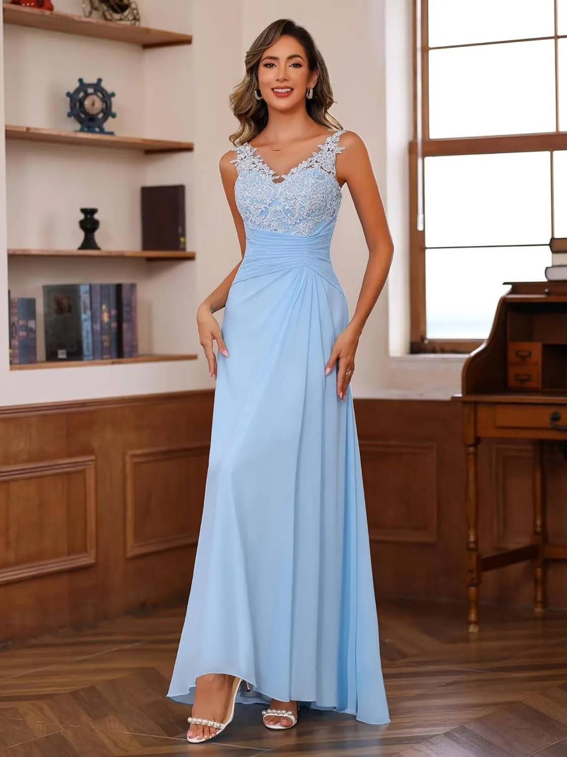 Mother of The Bride Dresses with Jacket 2025 Long Lace Applique Formal Evening Gowns for Women PG009