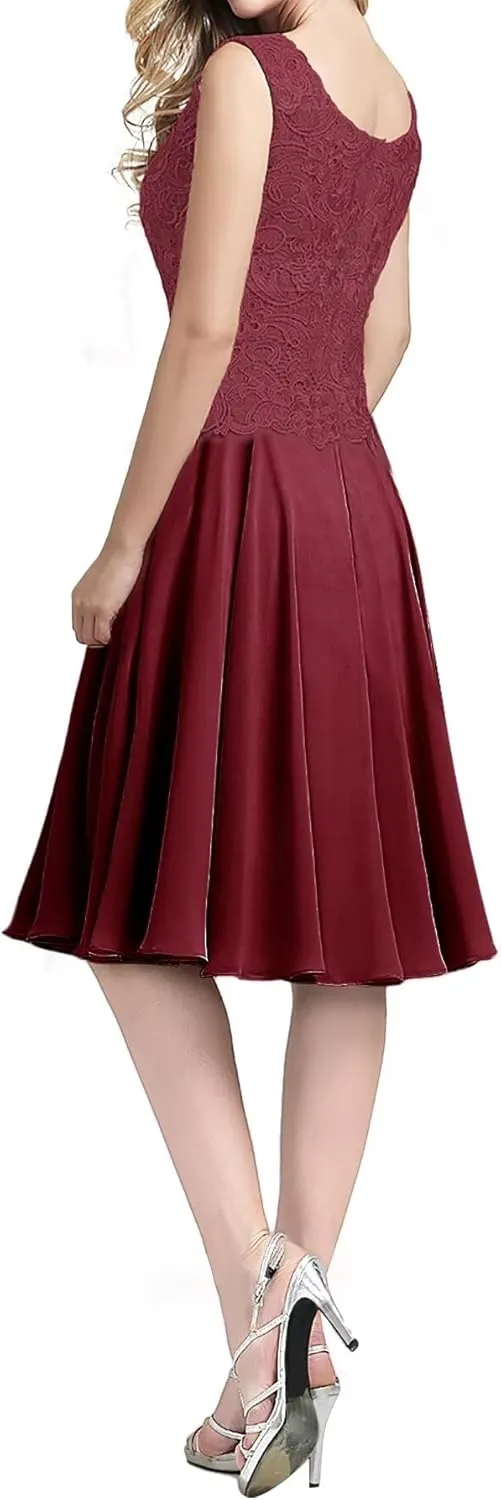Mother of The Bride Dresses with Jacket Lace 2 Pieces Scoop Lace Mother of The Groom Dresses