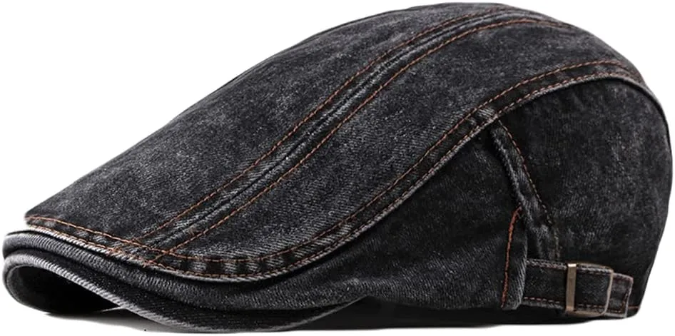 Newsboy Hats Adjustable Ivy Flat Cap Gatsby Cabbie Driving Beret for Men Women