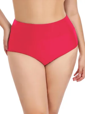 Ocean Blues Women's Plus Size High Waisted Bikini Bottom Full Coverage Swim Bottom